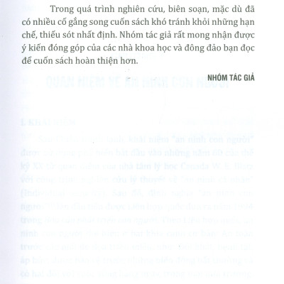 Nguy Cơ Đe Dọa Đến An Ninh Con Người Tại Việt Nam Và Những Vấn Đề Đặt Ra Đối Với Công Tác Phòng Ngừa, Ngăn Chặn (Sách chuyên khảo)