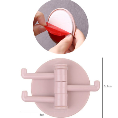 Móc Nhựa Dán Tường 3 Nhánh Xoay 180° 3IN1 Kèm Miếng Keo Dính Tường Treo Đồ Đa Năng