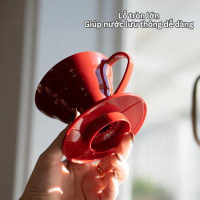 Phễu pha cà phê Hario V60 Coffee Dripper (phễu nhựa, 3 màu)