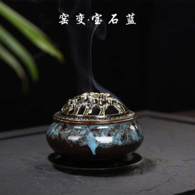 Lư sứ xông trầm cao cấp của nhà An Nhiên Việt Nam Multicoloured thánh  hoả trung  trầm Dầu Thơm Phòng Dầu Thơm trung  trầm tượng  gỗ khai  quang