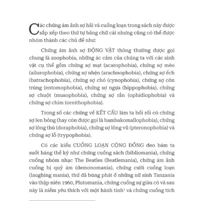 Từ Điển Những Nỗi Sợ Hãi Và Cuồng Loạn - Nguồn Gốc Của 99 Ám Ảnh Phổ Biến - AL