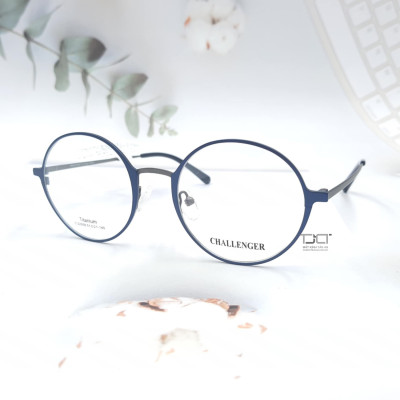 GỌNG KÍNH THỜI TRANG DÀNH CHO NỮ, PHOM TRÒN, CHẤT LIỆU TITANIUM, CHÍNH HÃNG CHALLENGER C22058