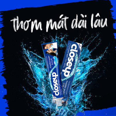 Combo 3 Kem đánh răng Closeup thơm mát bất tận tinh thể băng tuyết 230g