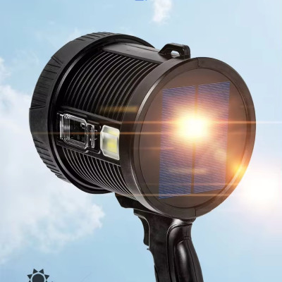 Đèn pin cầm tay tìm kiếm cứu nạn Terino WP-470 (chống nước, sạc điện và sạc năng lượng mặt trời) - Hàng chính hãng