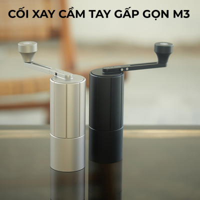Cối xay tay M3 Pro cà phê lưỡi thép 6 cạnh CNC thân nhôm Cafede Kona