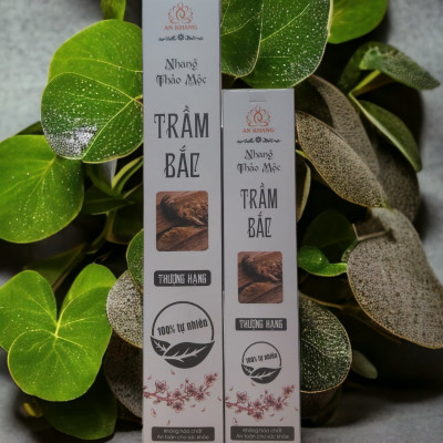 Hộp 100 nén nhang Trầm Bắc dài 29cm -Không dùng hóa chất, ít khói, mùi hương dịu nhẹ