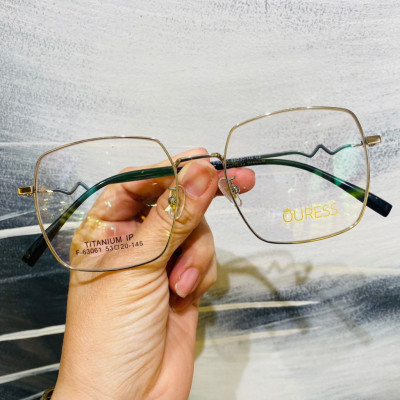 Gọng kính cận F63061 chất liệu titan thời trang mắt kính OURESS nam nữ siêu nhẹ siêu bền