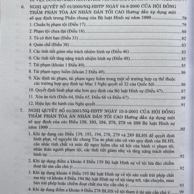 Hệ Thống Các Nghị Quyết Của Hội Đồng Thẩm Phán, TANDTC Về Hình Sự và Tố Tụng Hình Sự Từ năm 1986 đến 2023