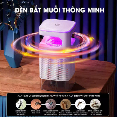 Đèn Bắt Muỗji Thông Minh 2in1 Loại Tốt – Quạt Động Cơ Từ Tính Siêu Êm, Diệt Muỗji Hiệu Quả , đèn trang trí