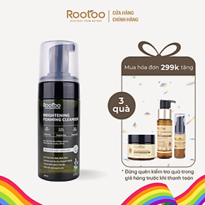 Bọt Rửa Mặt Sáng Da Rootoo Thuần Tự Nhiên Lành Tính Làm Sạch Nhẹ Nhàng, Phục Hồi Da Ngăn Ngừa Mụn 110ml