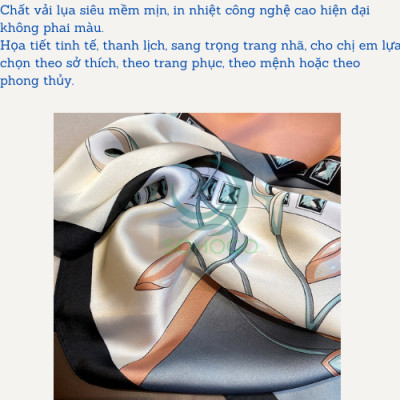 Khăn choàng cổ đi biển chất liệu silk họa tiết hoa loa kèn sang trọng 180x90cm-Qùa tặng cho phái đẹp