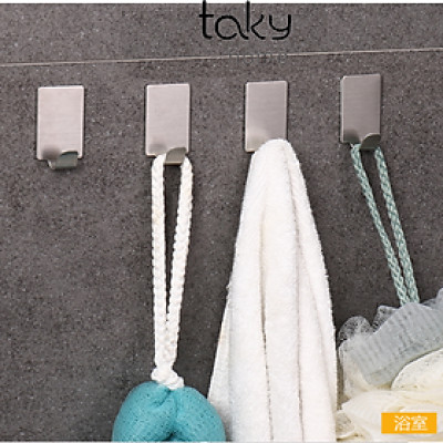 Móc Dán Tường Inox Nhỏ Gọn, Treo Đồ Dùng Nhà Tắm - Bếp, Đồ Dùng Gia Đình, Siêu Dính, Giá Rẻ , Đa Năng, Tiện Lợi, Nhỏ Gọn - Taky Home 2002