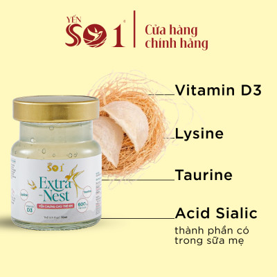 [6 Lọ Yến 70ml] Yến Số 1 Chưng Sẵn Dành Cho Trẻ Em, Yến Tươi 600mg Bổ Sung Vitamin D3