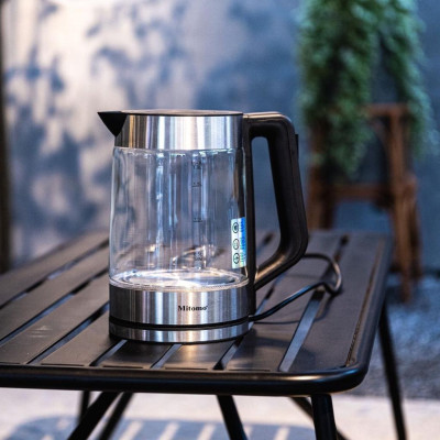 Ấm siêu tốc thủy tinh cao cấp Mitomo ST-220 1.8L công suất 1800W - HÀNG CHÍNH HÃNG