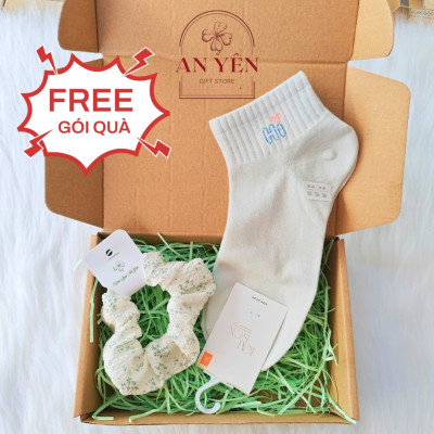 Set Quà Tặng Hộp Túi Mù 2 Món Cột Tóc Và Vớ No.7 Tặng Sinh Nhật Bạn Gái Người Yêu 20/10 8/3, Quà Tặng Học Viên