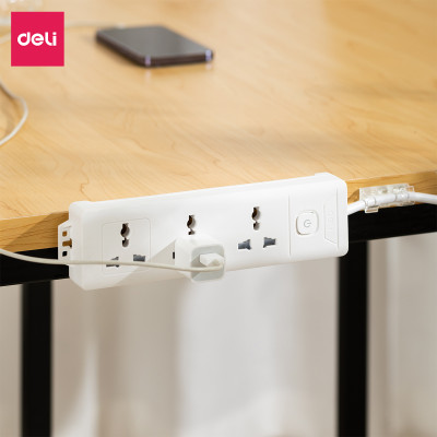 Ổ Cắm Điện Đa Năng Có Công Tắc Nguồn 3/4/6 Ổ , 3M/5M Dây Chống Giật Chống Cháy Chất Lượng Cao Deli - Hàng Chính Hãng - ET401 - 406