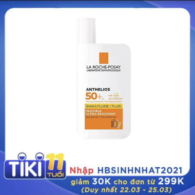 Bộ Kem Chống Nắng Dạng Sữa Lỏng Nhẹ Không Nhờn Rít La Roche-Posay Anthelios Shaka Fluid SPF 50+ 50ml Và Xịt Khoáng Làm Dịu Và Bảo Vệ Da La Roche-Posay Thermal Spring Water 50ml