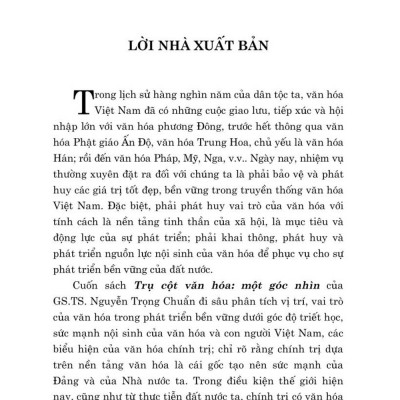Trụ cột văn hóa một góc nhìn - bản in 2024