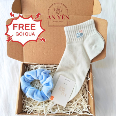 Set Quà Tặng Hộp Túi Mù 2 Món Cột Tóc Và Vớ No.7 Tặng Sinh Nhật Bạn Gái Người Yêu 20/10 8/3, Quà Tặng Học Viên