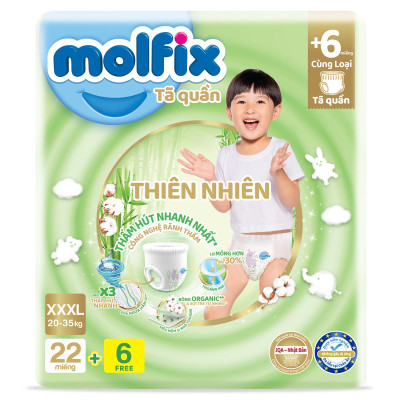 Tã bỉm QUẦN Molfix size XXXL22+6 miếng size lớn giá tốt