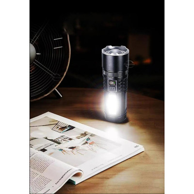 Đèn Pin Siêu Sáng, Đèn Pin Chiếu Sáng Cầm Tay Cao Cấp 4 Chế Độ Sáng Sạc Sạc Nhanh Type C Chiếu Sáng Khoảng Cách Lên Đến 200m Tích Hợp Đèn COB Tích Hợp Làm Pin Dự Phòng Chống Nước Tuỳ Chỉnh Được Tiêu Cự