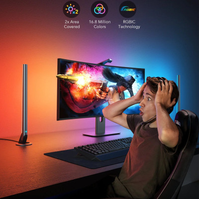 Bộ Dây Đèn LED mở rộng màn hình máy tính và Thanh đèn led RGBIC Govee DreamView G1 Pro Gaming Light H604A (24-32")