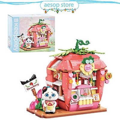 Đồ chơi lắp ráp Mô hình Cửa hàng Dâu Tây Qman K28008