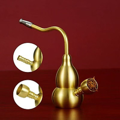 Bình Hồ Lô Lọc Thuốc L,á Bằng Đồng Cao Cấp. Bình Hồ Lô Lọc Bằng Nước, Sử Dụng Đa Năng Tiện Lợi, Tháo Lắp Vệ Sinh Dễ Dàng