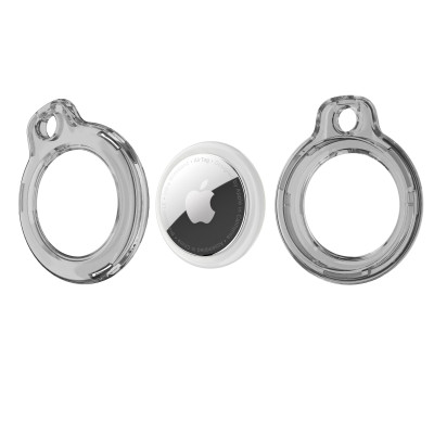 Bao Case Vỏ Bảo Vệ Chống Shock PC Keychain Trong Suốt cho Apple AirTag - Hàng Chính Hãng