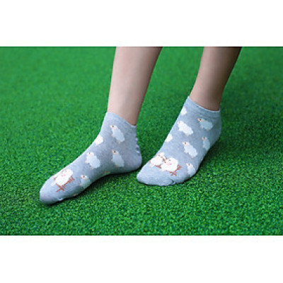 Tất vớ nữ cổ ngắn hình cừu Kikiya Hàn Quốc cao cấp W-A-002