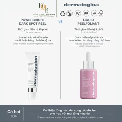 POWERBRIGHT DARK SPOT PEEL cải thiện sắc tố, giúp sáng, mịn, đều màu da của Dermalogica