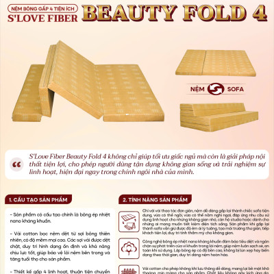 Nệm Bông Gấp 4 Tiện Ích , Sopha  S