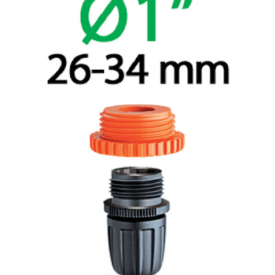 Đầu Nối Ren Sang Ống Mềm Claber 91015, ren ngoài 21mm hoặc 34mm