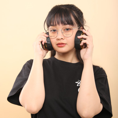 Gọng kính titanium 88035DB 1106 thời trang nữ cao cấp siêu nhẹ siêu bền OURESS