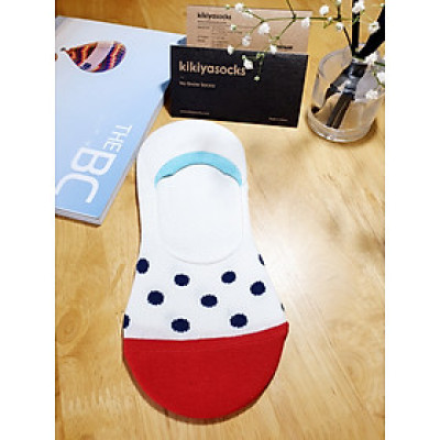 Tất vớ nữ cổ thấp chấm bi Kikiya cao cấp Hàn Quốc W-N-003