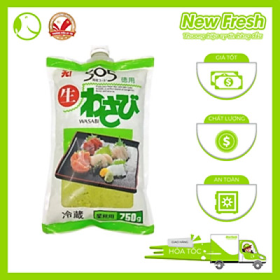 [GIAO NHANH HCM] Mù Tạt Tươi 505 Wasabi Xanh Nhật Bản - Túi 750g 