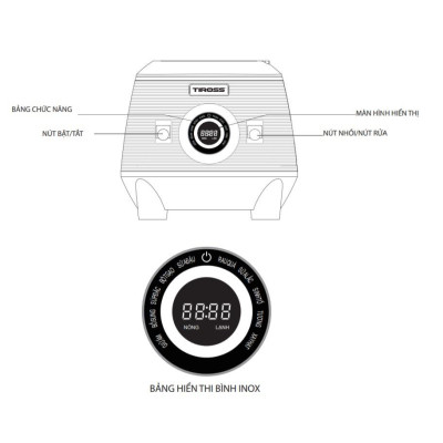 Máy Làm Sữa Hạt Đa Năng TS9821 - Hàng Chính Hãng (Tặng kèm ấm đun đa năng Tiross TS1366)