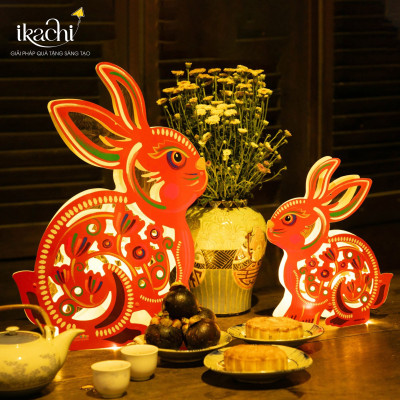 Lồng đèn Trung Thu - Lồng đèn trang trí "Ký ức tuổi thơ" hình Thỏ (size lớn)