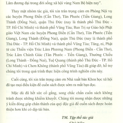Thiền Trúc Lâm Đương Đại Trong Đời Sống Xã Hội Vùng Nam Bộ Hiện Nay (Sách chuyên khảo)