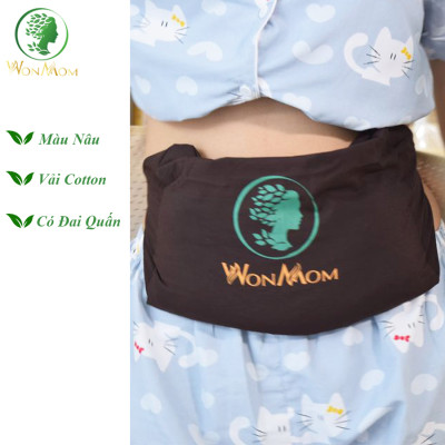 Combo 2 đai quấn muối vải cotton siêu bền, có dây kéo, dùng đựng muối quấn bụng Wonmom