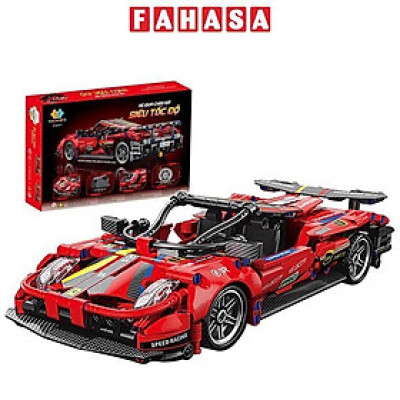 Đồ Chơi Lắp Ráp Xe Đua Chạy Đà Siêu Tốc Độ - Super Speed Pullback Racing Car - Toys&Joys 3307 (513 Mảnh Ghép)
