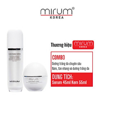 COMBO Dưỡng trắng chuyên sâu, mờ nám và tàn nhang Mirum 100ml