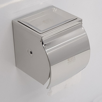 Hộp đựng giấy vệ sinh Inox SUS 304 kèm gạt tàn thuốc Eurolife EL-P06-4 (Trắng bạc)