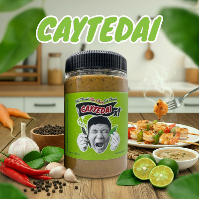 Sốt Muối Tiêu Chay Lá Chanh CayTeDai X1 - Sốt Ăn Liền Lâm Vlog Caytedai Hương Vị Chua Cay Mặn Ngọt Hài Hòa, Phù Hợp Ăn Vặt & Bữa Chính