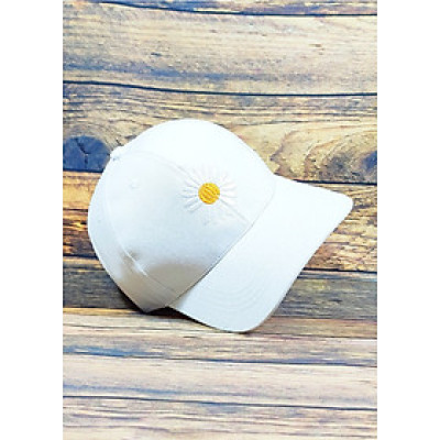 Nón kết / Mũ lưỡi trai thêu hoa cúc dại NON0249T