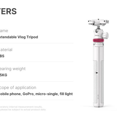 Ulanzi MT-44 - Tripod Mini Cho Máy Ảnh, Điện Thoại, Tải Trọng 1.5 Kg, Chiều Cao Tối Đa 109cm- Hàng chính hãng