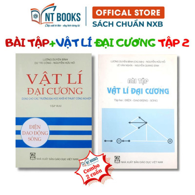 Combo Sách Vật Lí Đại Cương Tập 2 + Bài Tập Vật Lí Đại Cương Tập 2 - NXB Giáo Dục - HV