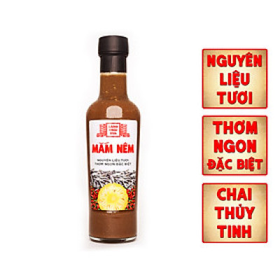 Mắm nêm pha sẵn cao cấp Làng Chài Xưa, nguyên liệu tươi, thơm ngon đặc biệt, chai thủy tinh 300g