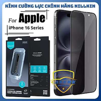 Kính cường lực full màn hình dành cho iPhone 16 Pro Max, iPhone 16 Pro, iPhone 16 Plus, iPhone 16 chống nhìn trộm Nillkin Guardian cao cấp - Hàng Chính Hãng