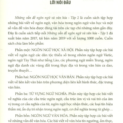 Những Vấn Đề Ngôn Ngữ Và Văn Hóa - Tập 2